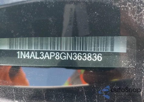 2016 Nissan Altima 2.5/2.5 S/2.5 Sl/2.5 Sr/2.5 Sv from USA, damaged, VIN 1N4AL3AP8GN363836